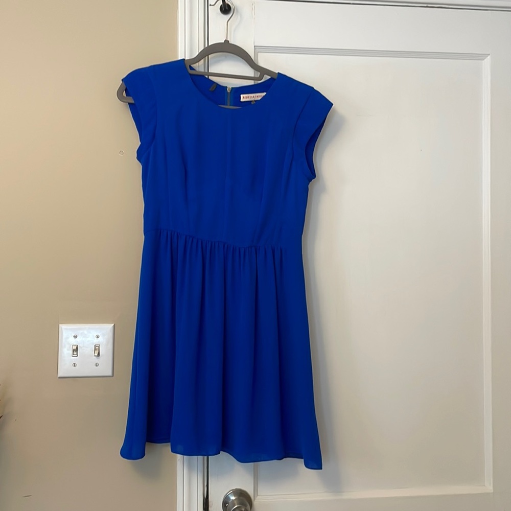 Rebecca Taylor Crepe Easy Dress In Lapis Blue